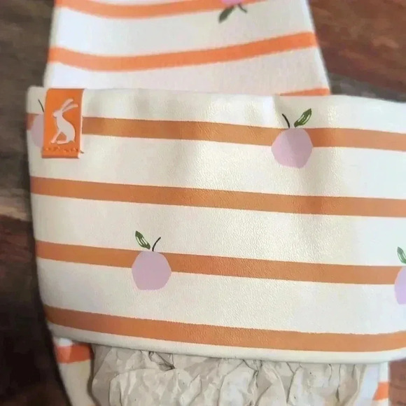 Joules Printed Pool Slide Sandals Poolside White Apple - Picture 7 of 7